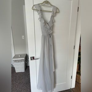 Revelry Dove gray bridesmaid dress